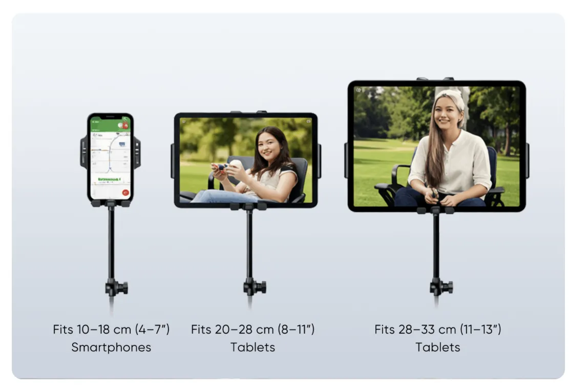 GM01 G-Mount fitting smartphones and tablets of various sizes