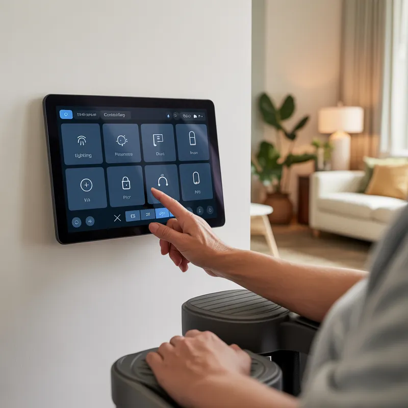 Person using voice control to manage smart home devices